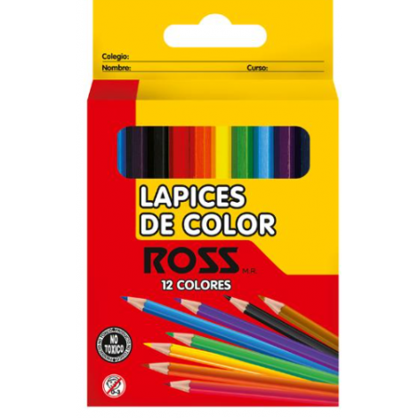 Lápices Colores corto, x12
